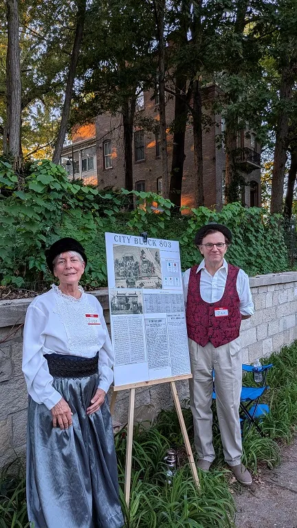 Research posters tell each block’s history